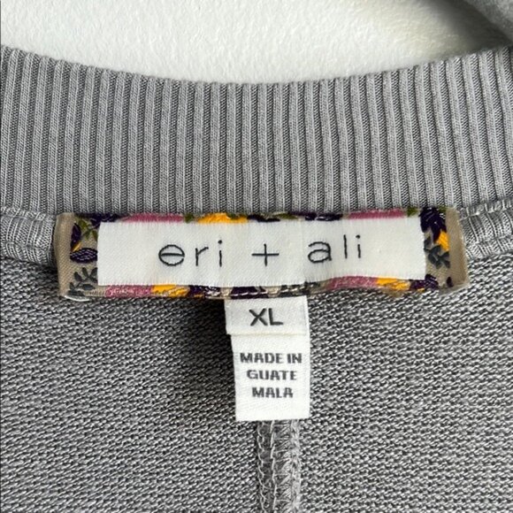 Anthropologie Eri + Ali Deep V Ribbed Oversized Dolman Top - XL - Picture 3 of 8